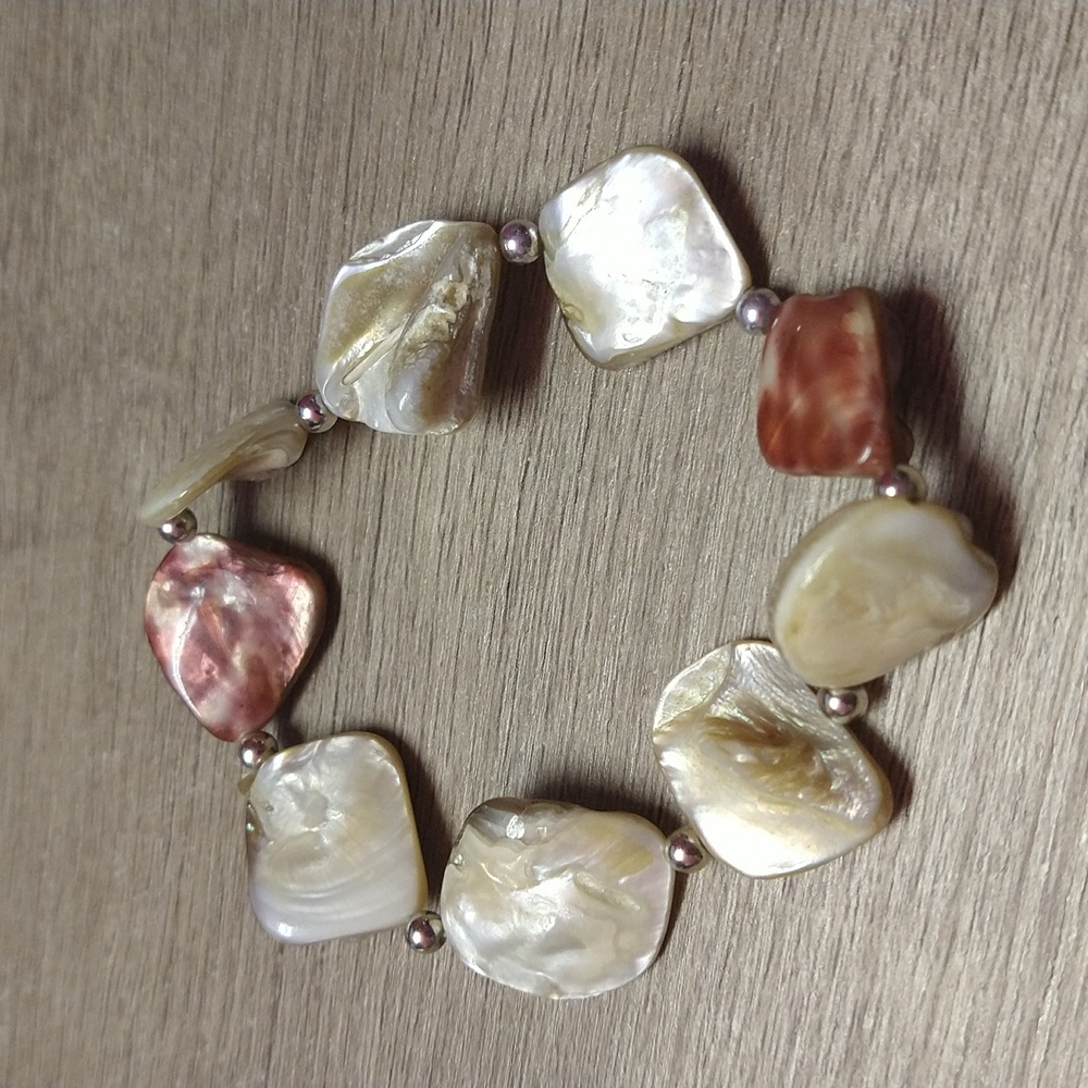 2 Shell Like Pull On Bracelets - image 2